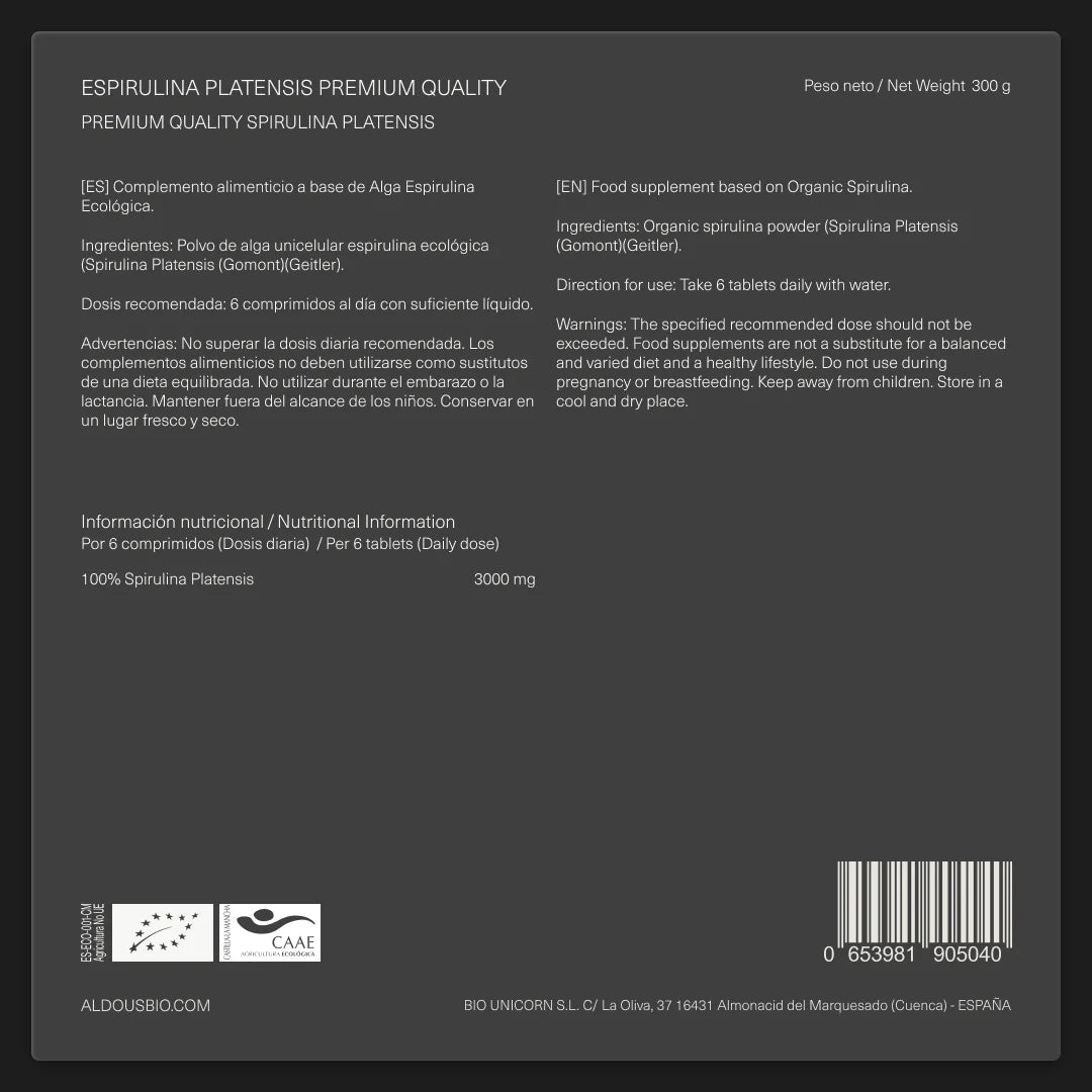 Espirulina Ecológica