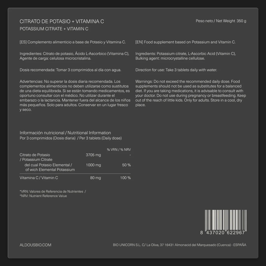 Citrato de Potasio con Vitamina C