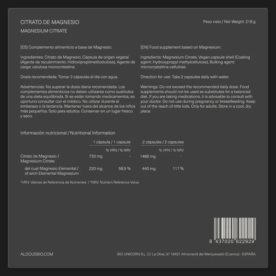 Citrato de Magnesio Puro