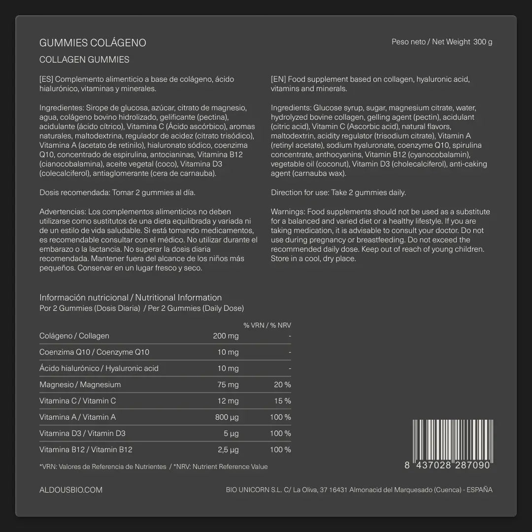 Colágeno Hidrolizado en gominolas